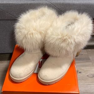 Light Pink Furry Boots